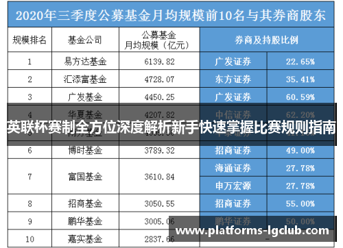 英联杯赛制全方位深度解析新手快速掌握比赛规则指南